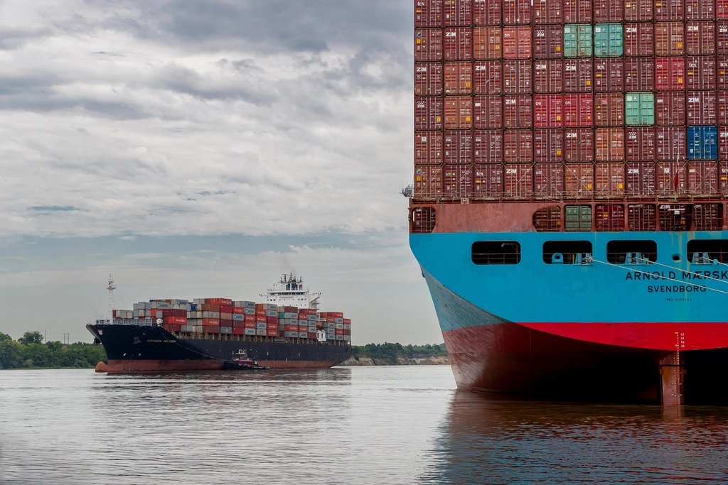 Cargo ship at port